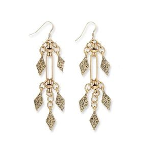 ALEX AND ANI Spear Drop Earrings, Rafaelian Gold, New with Tags & Gift Box!